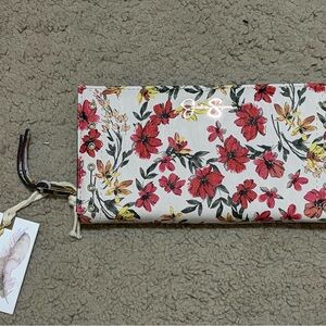 Jessica Simpson Red and Yellow Floral Wallet